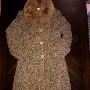 Long Coat with Fur Collar